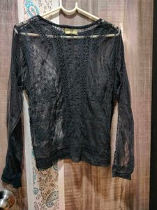 🖤 Lovely Net Embroidered Top With Beads