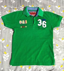 Green Polo T-Shirt with Number 36