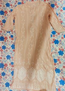 Pink / green Printed Kurta
