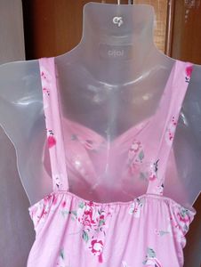 Pink Floral Ruffle Tank Top