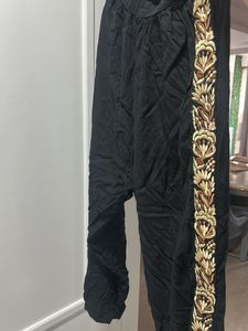 Embroidered Black Palazzos Waist- 30 Strechable