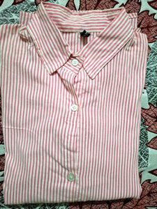 Pink Striped Casual Shirt