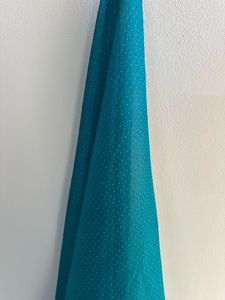 Teal Dupatta with Gold Dots