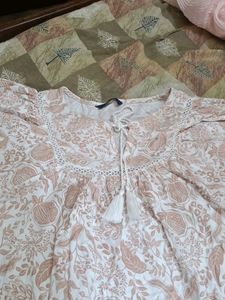 Boho Floral Print Tunic Top