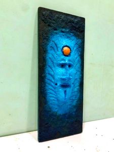 Unique Textured Blue Face Showpiece