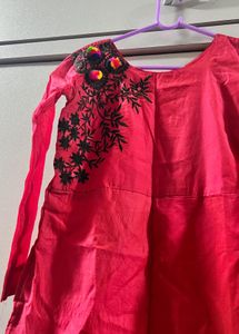 Elegant Embroidered Pink kurta