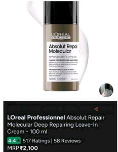 ⬇️⬇️⬇️⬇️L'Oreal Absolut Repair Molecular Mask