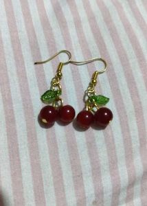 4 pairs of Cherry Dangle Earrings