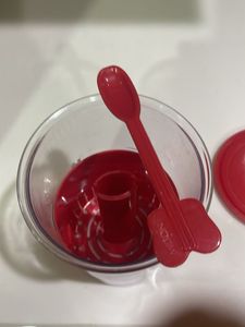 Red pickle container