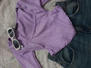 Lavender Corset Long Sleeve Top