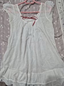 White sheer babydoll dress/top