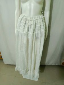 White Strapless Midi Dress Cum Skirt Free Size