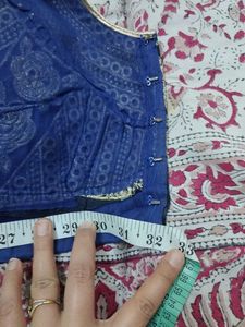 Pink Saree With Embroidered Blouse