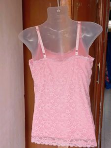 Pink Lace Maternity Cami