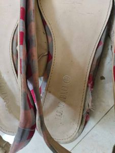 Slingback Flats with Bow Accent