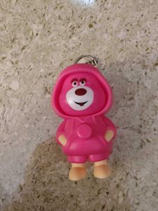 Cute Pink Bear Keychain(face change )
