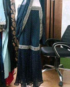 Stylish Black Sequined Lehenga Choli