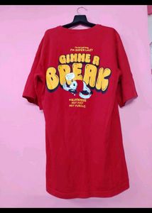 Baggy Red Graphic T-Shirt
