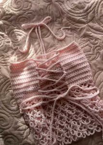 Crochet Flower Detail Crop Top