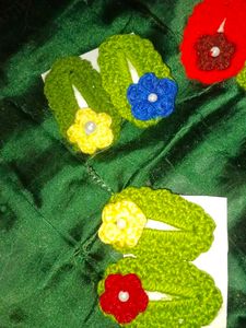 Handmade Crochet Hair Clips