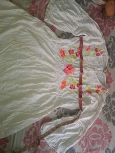 Embroidered White tops