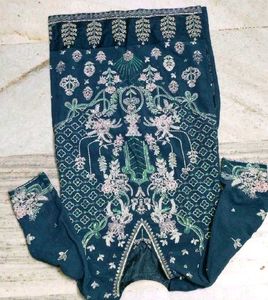 Embroidered Teal Kurta Set