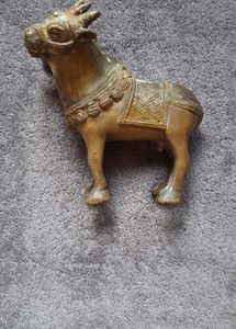Vintage Brass Cow Figurine - Teenmukhi Lucky