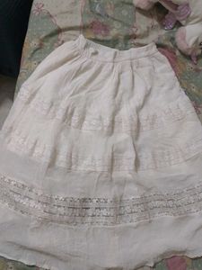 Boho Lace Tiered Midi Skirt