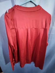 vero moda Burgundy Buttoned Blouse
