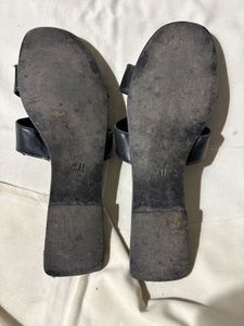 Black H Sandals