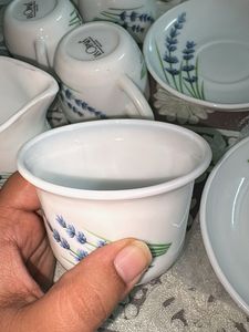 Laopala Lavender Tea Set - 6 Cups &amp; 5 Saucers