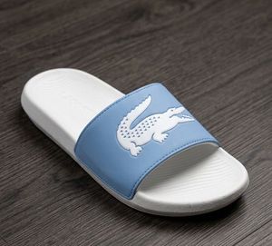 Lacoste Slides - Blue &amp; White All size available