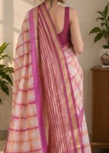 Elegant Checked Saree