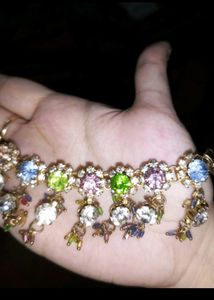 Sparkling Gemstone Dangle Necklace