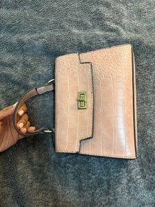 Hermes inspired light pink bag