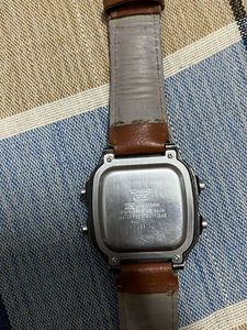 Retro Digital Watch with Leather Strap