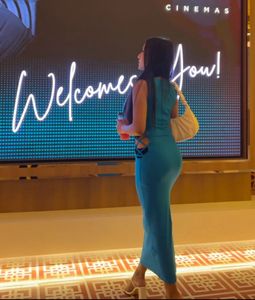 Vibrant Blue Cutout Maxi Dress
