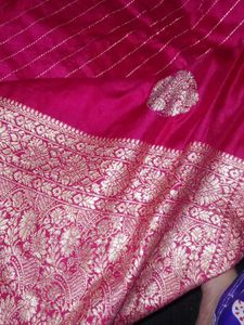 Elegant Pink Banarasi Silk Saree