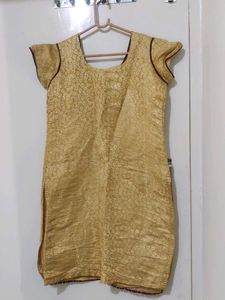 Elegant Gold Brocade Kurta