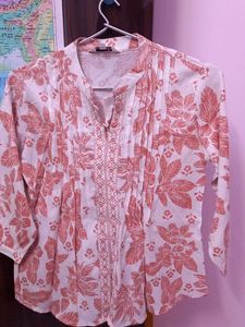 Chic Floral Print Kurta