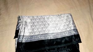 ajrakh crepe silk saree blous