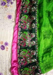 kalamkari anarkali stiched suit with pant no dupat