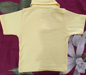 Chic Yellow Collared Polo T-Shirt