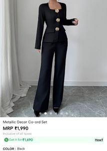 Elegant Black Co-ord Set