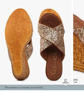 catwalk wedges | golden| size -40