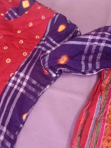 Bandhani Kurti/gown/dress with Dupatta