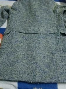 Stylish Gray Wool Blend Coat