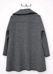 Gray Wool Blend Coat