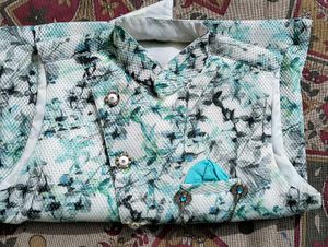 Stylish Nehru Jacket with Floral Print