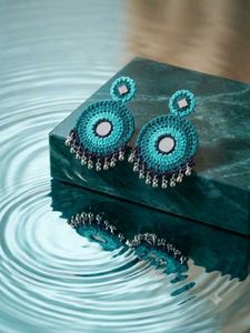 Traditional Crochet Dangle Earrings(Navratri)